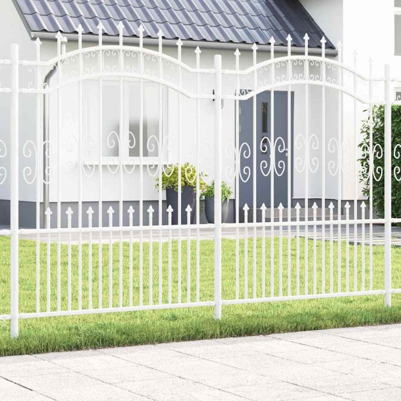 Clôture de jardin Kampen Blanc 240 x 202,5 cm 523189523189