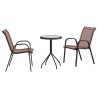 Ensemble bistro de jardin 3 pcs Marron Acier 523190523190