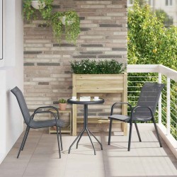 Ensemble bistro de jardin 3 pcs Gris Acier 523191523191
