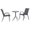 Ensemble bistro de jardin 3 pcs Gris Acier 523191523191