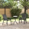 Ensemble bistro de jardin 3 pcs Noir Acier 523192523192