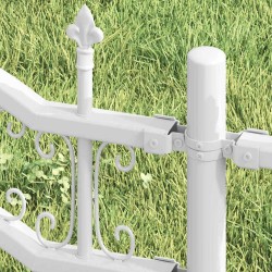 Clôture de jardin Kampen Blanc 240 x 118 cm 523197523197