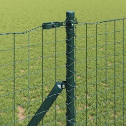 Poteau de clôture. 7 pcs Vert Acier 523225523225