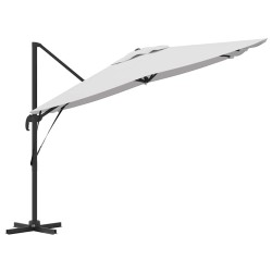 Parasol Roma Beige 286 x 284 x 265 cm Aluminium et polyester 523228523228
