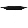 Parasol de jardin Noir 295 x 295 x 245 cm Polyester et Acier 523231523231