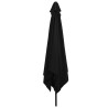 Parasol de jardin Noir 295 x 295 x 245 cm Polyester et Acier 523231523231