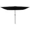 Parasol de jardin Noir 295 x 295 x 245 cm Polyester et Acier 523233523233