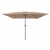 Parasol de jardin Taupe 295 x 295 x 245 cm Polyester et Acier 523243523243