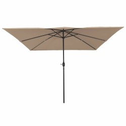 Parasol de jardin Taupe 295 x 295 x 245 cm Polyester et Acier 523243523243