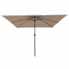 Parasol de jardin Taupe 295 x 295 x 245 cm Polyester et Acier 523243523243