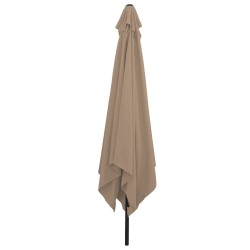 Parasol de jardin Taupe 295 x 295 x 245 cm Polyester et Acier 523243523243
