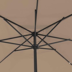 Parasol de jardin Taupe 295 x 295 x 245 cm Polyester et Acier 523243523243