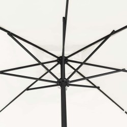 Parasol de jardin Sable 295 x 295 x 245 cm Polyester et Acier 523246523246