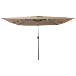 Parasol de jardin Taupe 295 x 295 x 245 cm Polyester et Acier 523248523248