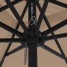 Parasol de jardin Taupe 295 x 295 x 245 cm Polyester et Acier 523248523248