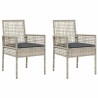 Chaise de jardin 2 pcs Gris clair 55 x 53 x 85 cm polyrotin 523253523253