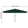 Parasol de jardin Vert 395 x 395 x 245 cm Polyester 523255523255