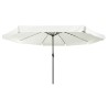 Parasol de jardin Sable et anthracite 395 x 395 x 245 cm 523256523256