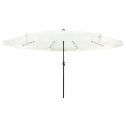 Parasol de jardin Sable et anthracite 395 x 395 x 245 cm 523256523256