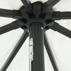 Parasol de jardin Sable et anthracite 395 x 395 x 245 cm 523256523256