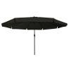Parasol de jardin Noir 394 x 394 x 248 cm Polyester et Acier 523258523258