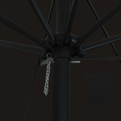 Parasol de jardin Noir 394 x 394 x 248 cm Polyester et Acier 523258523258