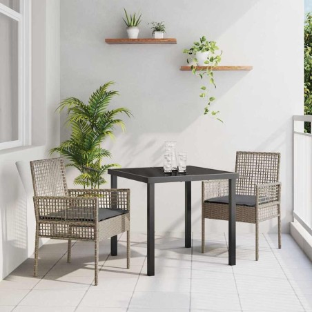 Chaise de jardin 2 pcs Gris 55 x 53 x 85 cm polyrotin 523261523261