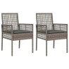 Chaise de jardin 2 pcs Gris 55 x 53 x 85 cm polyrotin 523261523261