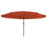 Parasol de jardin Terre cuite 395 x 395 x 245 cm Polyester 523262523262