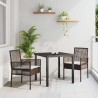 Chaise de jardin 2 pcs Marron 55 x 53 x 85 cm polyrotin 523265523265