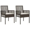 Chaise de jardin 2 pcs Marron 55 x 53 x 85 cm polyrotin 523265523265