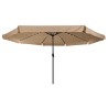 Parasol de jardin Taupe 395 x 395 x 245 cm Polyester 523269523269