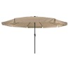 Parasol de jardin Taupe 395 x 395 x 245 cm Polyester 523269523269