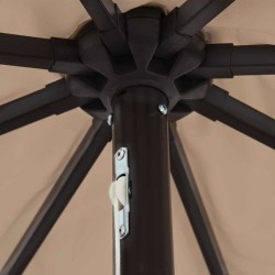 Parasol de jardin Taupe 395 x 395 x 245 cm Polyester 523269523269