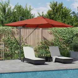 Parasol Terre cuite 352 x 251 x 265 cm Polyester et Aluminium 523271523271