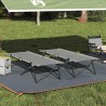 Lit de camping pliant 2 pcs Gris 206 x 76 x 74 cm 523275523275