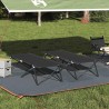Lit de camping pliant 2 pcs Noir 206 x 76 x 74 cm 523278523278