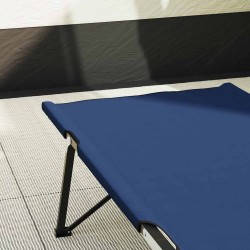 Lit de camping pliant 2 pcs Bleu 206 x 76 x 74 cm 523279523279