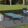 Lit de camping pliant Foret 206 x 76 x 74 cm Oxford et acier 523280523280