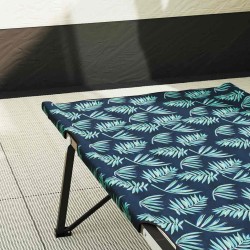 Lit de camping pliant Foret 206 x 76 x 74 cm Oxford et acier 523280523280