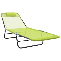 Chaise longue pliante Vert 182 x 55 x 85,5 cm Textilène 523288523288