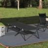 Lit de camping pliant Noir 206 x 76 x 74 cm Oxford et acier 523291523291