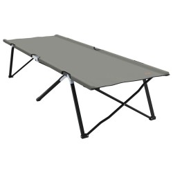 Lit de camping pliant Gris 206 x 76 x 74 cm Oxford et acier 523292523292