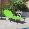 Chaise longue pliante Vert 188 x 57 x 86,5 cm Polyester 523299523299