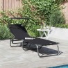 Chaise longue pliante Noir 190 x 57 x 81 cm oxford 523308523308