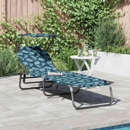 Chaise longue pliante Multicolore 190 x 57 x 81 cm oxford 523309523309