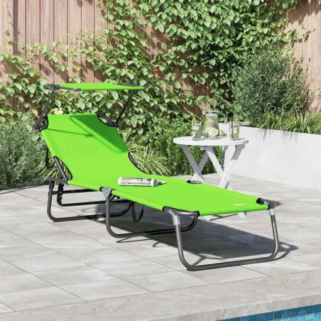 Chaise longue pliante Vert 190 x 57 x 81 cm oxford 523310523310