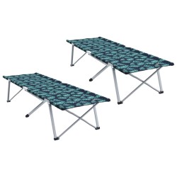 Lit de camping pliant 2 pcs Foret 194 x 62,5 x 42,5 cm 523315523315