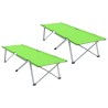 Lit de camping pliant 2 pcs Vert 194 x 62,5 x 42,5 cm 523316523316