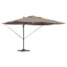 Parasol Taupe 351 x 250 x 253 cm Polyester et Aluminium 523322523322